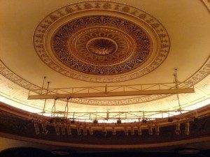 The ceiling of the theatre.