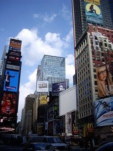 A slightly more closer up of the Times Square billboards.