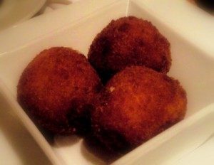 Arancini at the Harbour Bar, Park Hyatt, The Rocks.